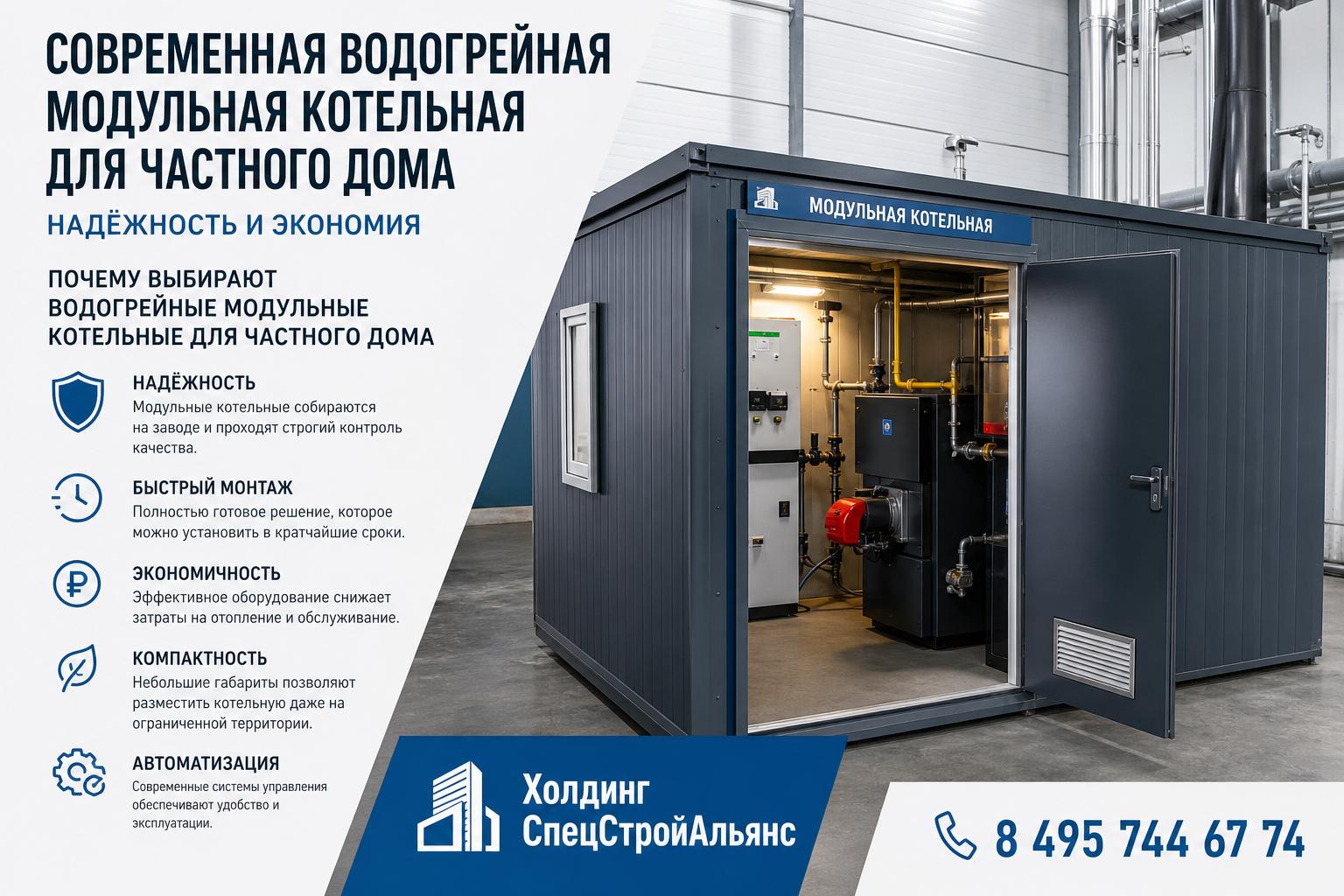 Почему выбирают водогрейные модульные котельные для частного дома