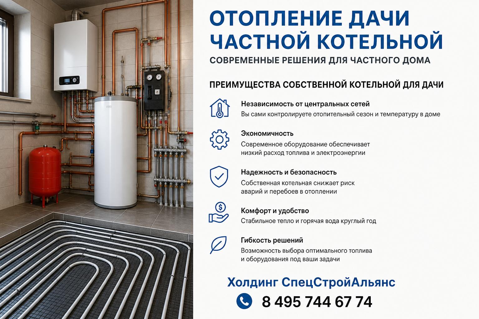 Преимущества собственной котельной для дачи