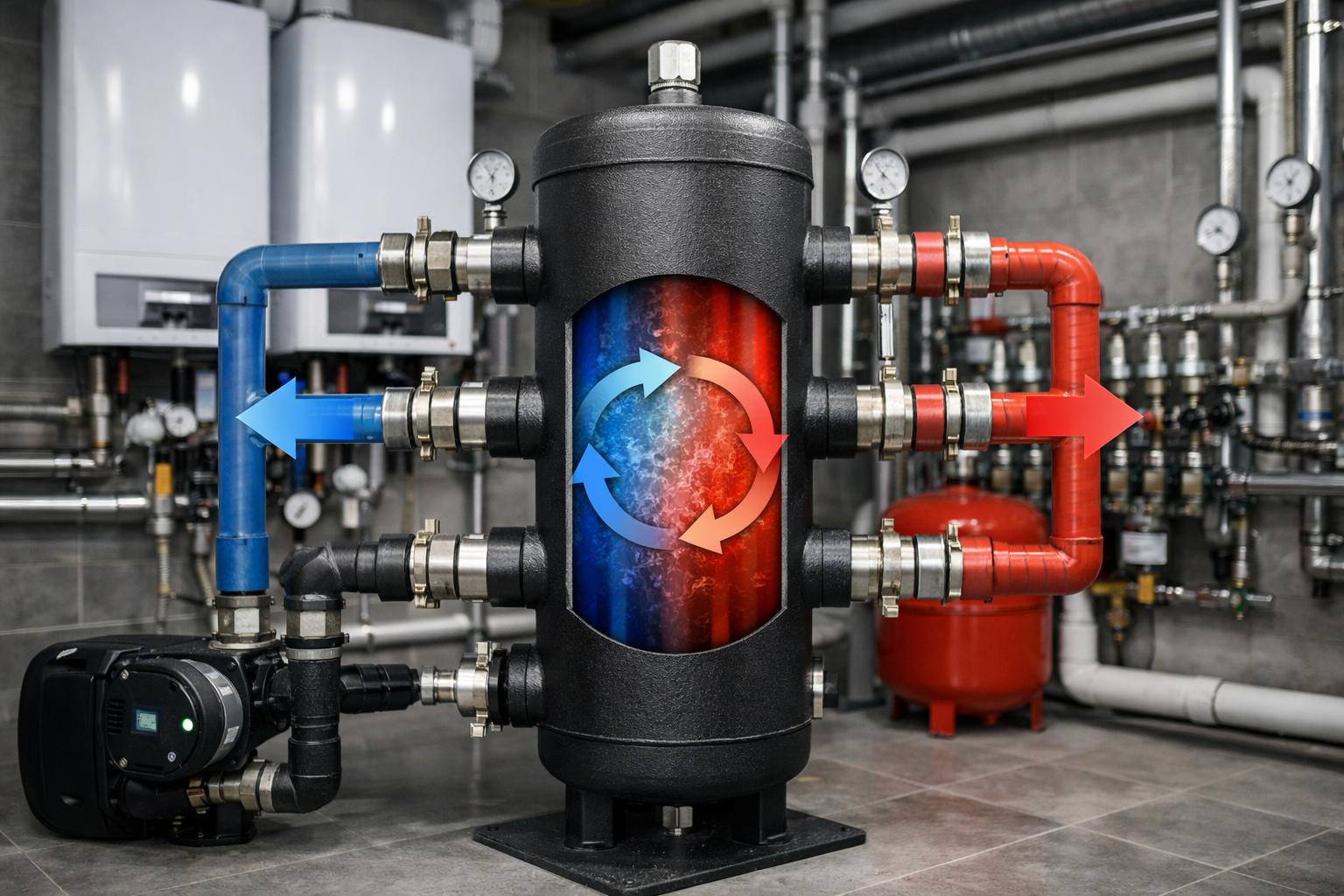 Принципы работы гидравлического выравнивателя в современной котельной