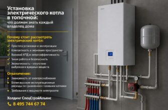 Установка электрического котла в топочной