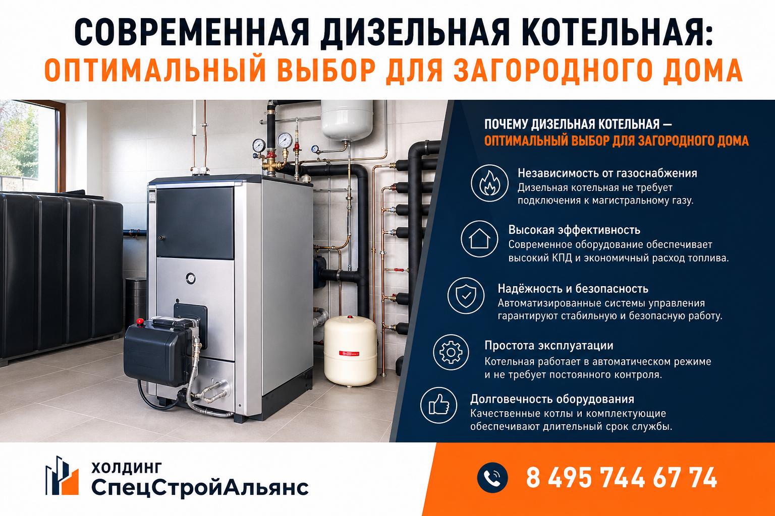 Почему дизельная котельная — оптимальный выбор для загородного дома