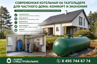 Современная котельная на газгольдере для частного дома