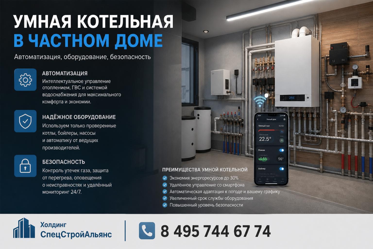Преимущества умной котельной в частном доме