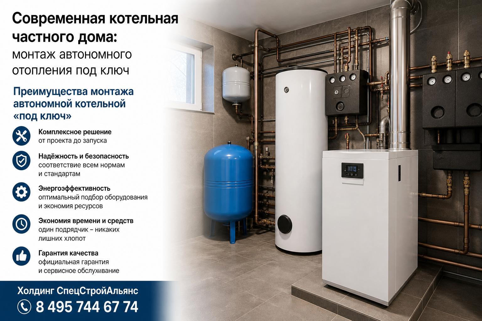 Преимущества монтажа автономной котельной «под ключ»