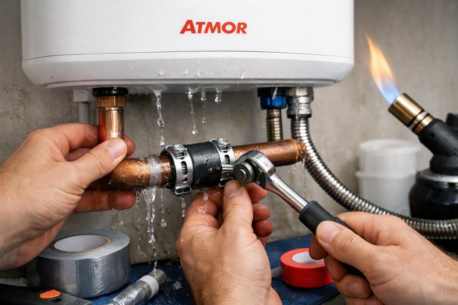 Экстренный ремонт труб водонагревателя ATMOR — горячая вода уже сегодня! Экстренный ремонт труб водонагревателя ATMOR — горячая вода уже сегодня!