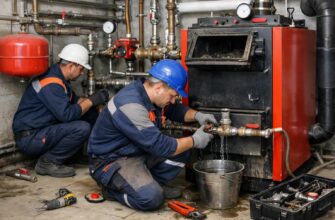 Ремонт труб напольного твердотопливного котла