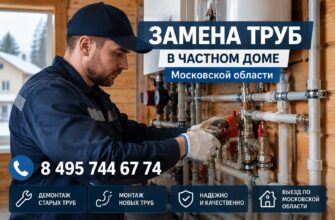 Ремонт труб по всей Московской области: находим протечку за час и меняем аварийный участок без лишней грязи