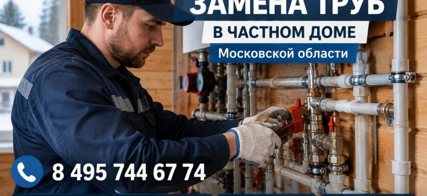 Ремонт труб по всей Московской области: находим протечку за час и меняем аварийный участок без лишней грязи