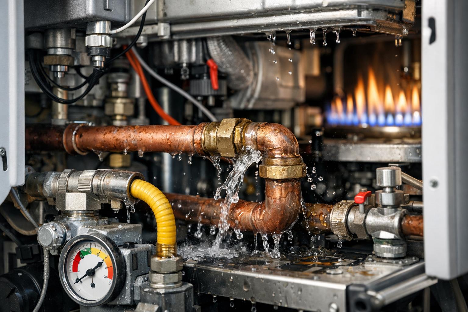 Почему течь в трубах газового котла — аварийная ситуация, требующая немедленных действий