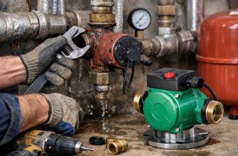 Ремонт труб: насос отопления