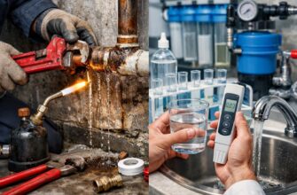 Ремонт труб и анализ воды