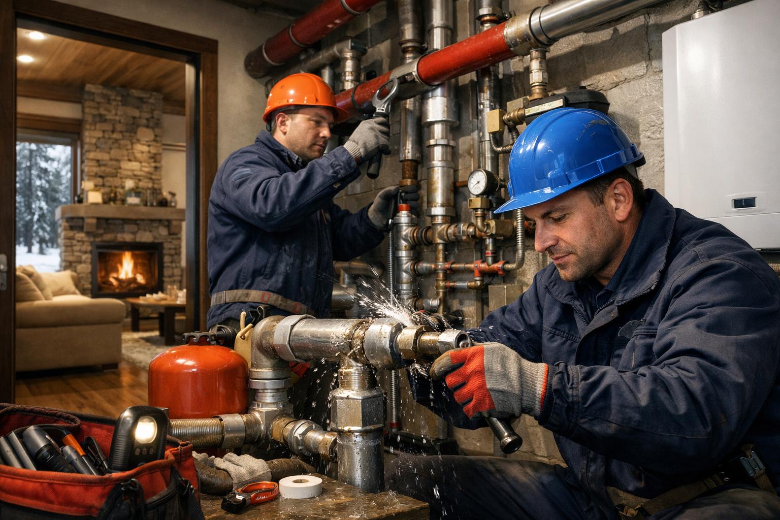 Тёплый коттедж без хлопот: срочный Ремонт труб котельной: коттеджа от ООО Холдинг СпецСтройАльянс