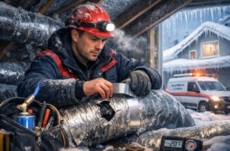 Срочный ремонт труб воздушного отопления — быстро