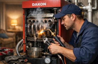 Срочный ремонт труб котла Dakon