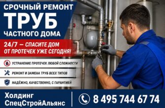 Ремонт труб частного дома всех типов