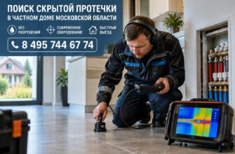Поиск скрытой протечки в частном доме Московской области: находим течь без вскрытия стен и устраняем за один выезд