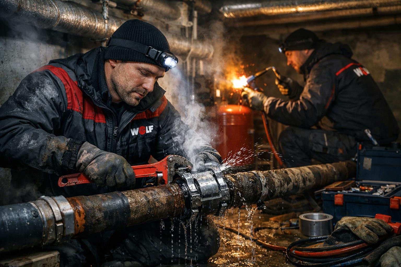 Экстренный ремонт труб Wolf — вернём тепло в дом за считанные часы Экстренный ремонт труб Wolf — вернём тепло в дом за считанные часы