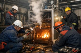 Аварийный ремонт труб котельной