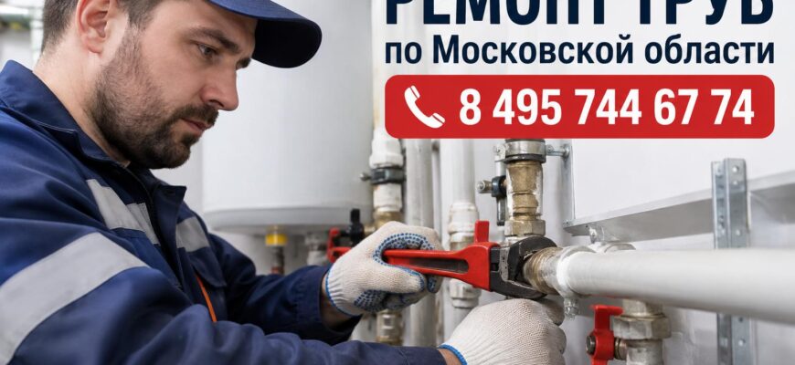 Ремонт труб по Московской области: находим и устраняем протечки, меняем аварийные участки за один приезд мастера