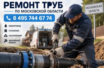 Ремонт труб по Московской области: устраняем протечки и меняем аварийные участки за 1 выезд