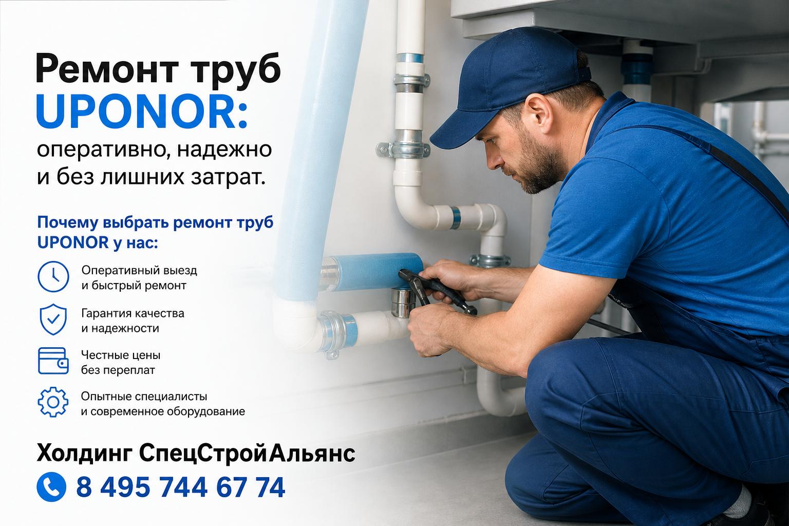 Почему выбрать ремонт труб UPONOR у Почему выбрать ремонт труб UPONOR у
