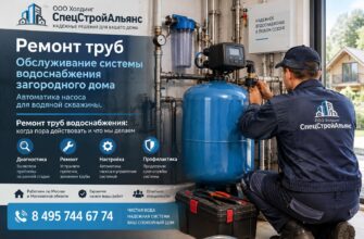Ремонт труб и обслуживание системы водоснабжения загородного дома