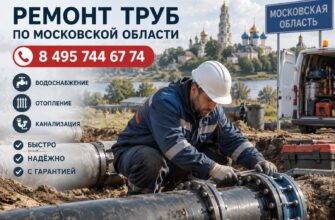 Ремонт труб по всей Московской области: устраняем протечки и меняем аварийные участки за 1 выезд