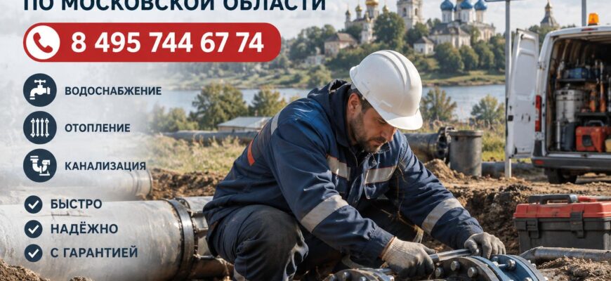Ремонт труб по всей Московской области: устраняем протечки и меняем аварийные участки за 1 выезд