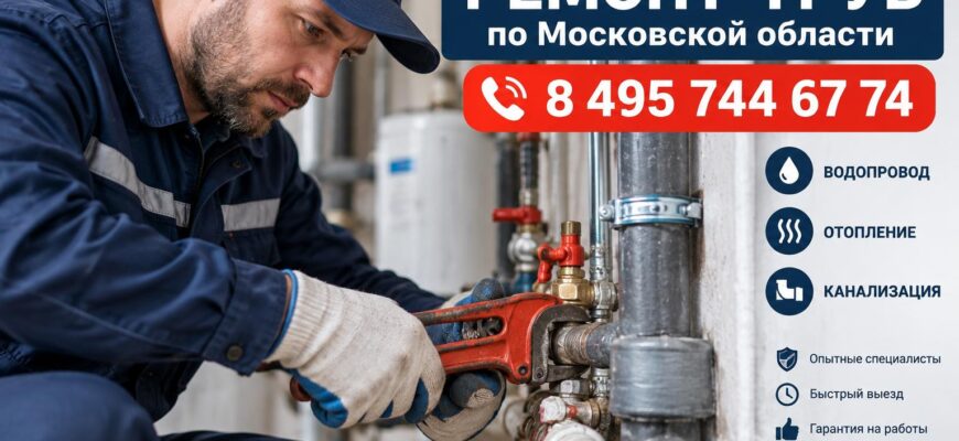 Ремонт труб по всей Московской области: устраняем протечки и меняем аварийные участки за 1 выезд