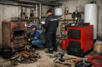 Ремонт труб: Сколько реально стоит замена твердотопливного котла