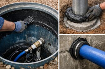 Как навсегда герметизировать кессон, обсадную трубу и гидравлический ввод