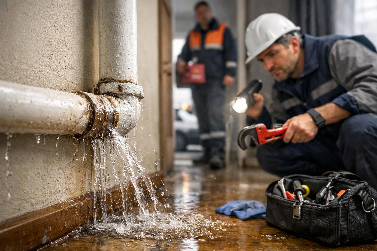 Срочный выезд при Течь в трубе отопления — ООО Холдинг СпецСтройАльянс на страже вашего дома