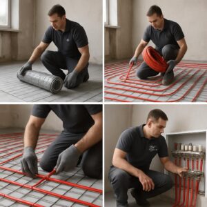 Монтаж тёплого пола