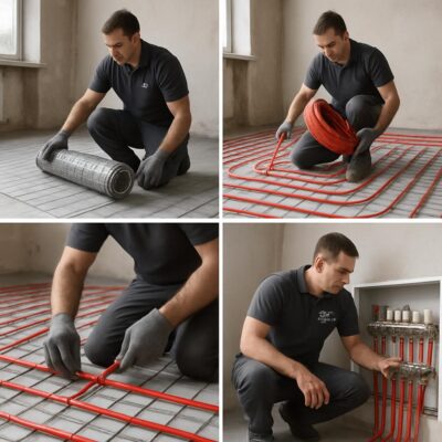 Монтаж тёплого пола