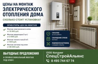 Цены на монтаж электрического отопления дома