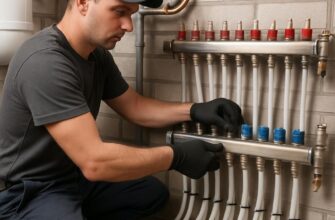 Сборка котельной - монтаж коллектора теплого пола