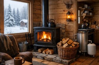 Автономное отопление дачи дровами