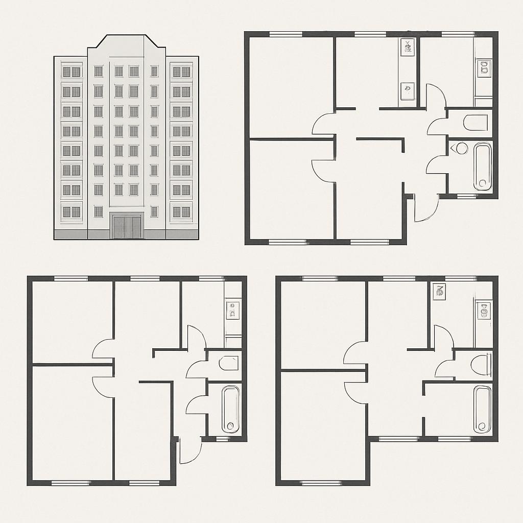 Планировка дома серии П-44Т