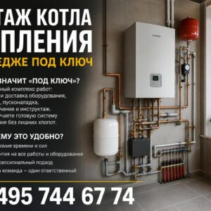 Монтаж котла отопления в коттедже под ключ