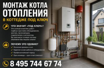 Монтаж котла отопления в коттедже под ключ