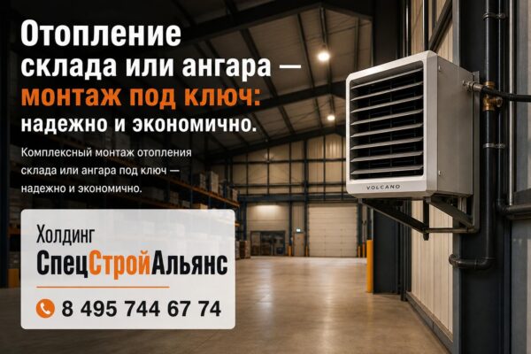 Отопление склада или ангара — монтаж под ключ