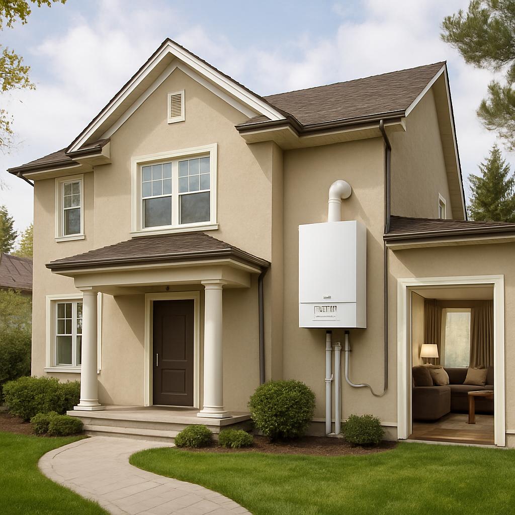 Комфорт в каждом помещении: Коттедж - Газовое отопление от ООО ДИЗАЙН ПРЕСТИЖ — быстро и надёжно