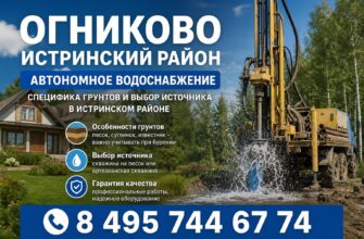 Огниково Истринский район: создаем автономное водоснабжение