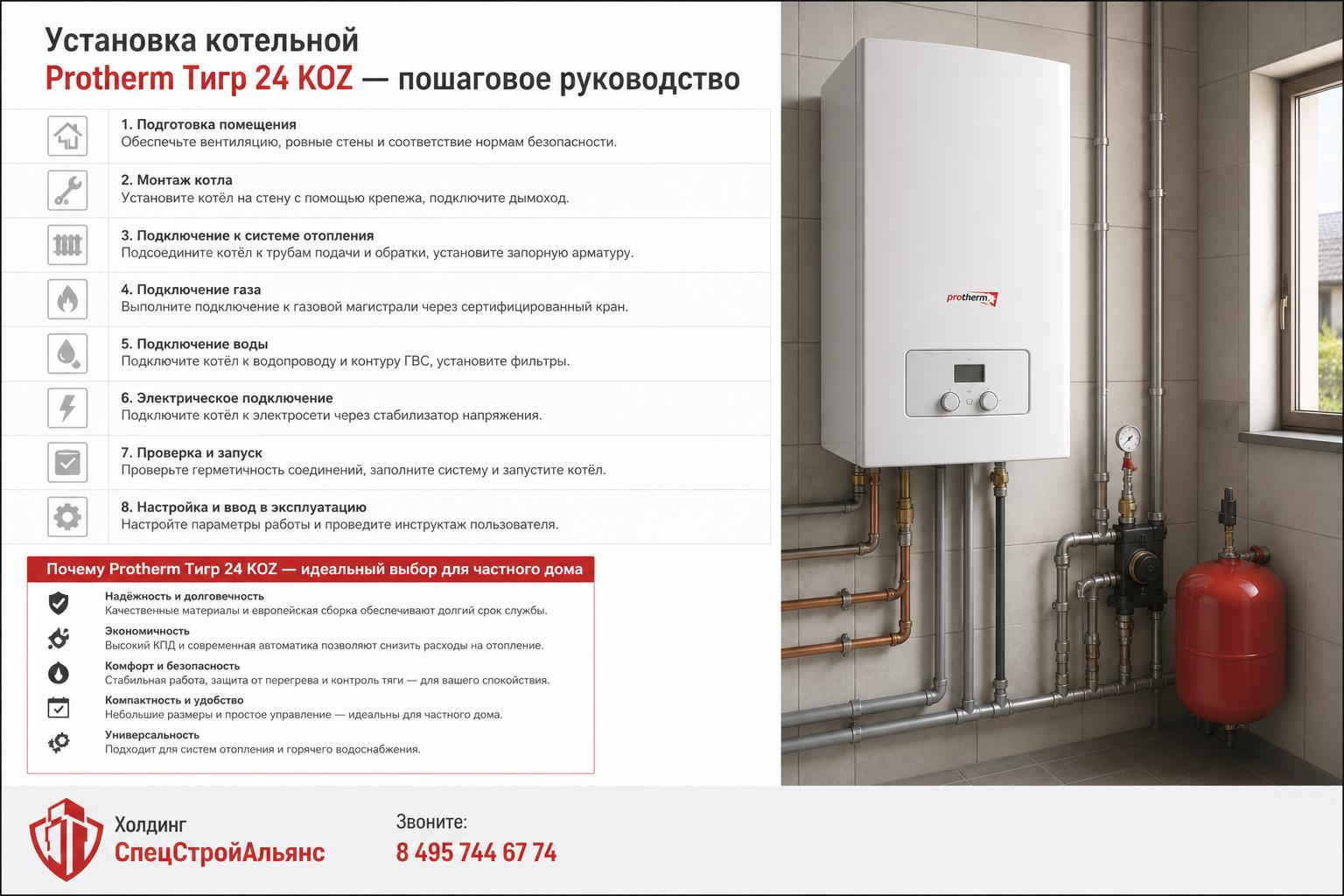 Почему Protherm Тигр 24 KOZ — идеальный выбор для частного дома