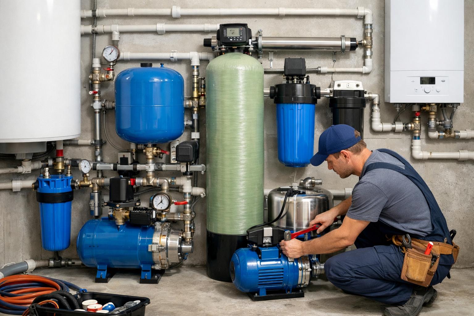 Комплексный Монтаж труб, насосов, фильтров и другого оборудования частного дома — услуги ООО Холдинг СпецСтройАльянс