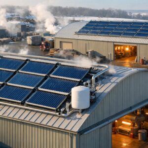 Солнечные коллекторы при отоплении ангаров