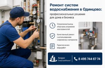 Ремонт систем водоснабжения в Одинцово
