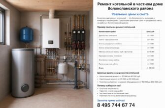 Сколько стоит ремонт котельной в частном доме Волоколамского района