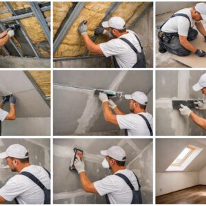 Отделка мансарды гипсокартоном