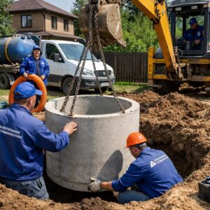 Монтаж выгребной ямы в Лобне